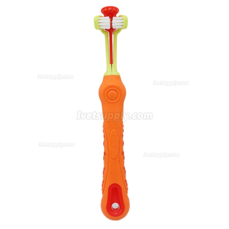 Three Sided Pet Toothbrush Dog Brush Addition Bad Breath Tartar Teeth Care Dog Cat Cleaning Mouth